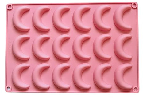 itrimaka Vanillekipferl Backform Silikon Backformen 18 Mulden Silikonform Vanillekipferl Backblech Vanillekipferl für Schokolade Eiswürfel Pralinen