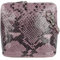 Belli italienische Ledertasche Damen Umhängetasche klein Handtasche Schultertasche Abendtasche in rosa snake - 17x16,5x8,5 cm (B x H x T)