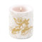 Ambiente Kerze Stumpenkerze Wachswindlicht Engel weiß gold 10 cm hoch Brenndauer ca 45h Weihnachten Hochzeit Jubiläum classic angels