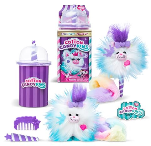 Basic Fun Cotton Candykins, Flauschiges Vergnügen für alle, weiches Premium-Plüschtier & Überraschungsplüschtier im Inneren, perfekt zum Spielen & Sammeln, geeignet für Mädchen und Jungen ab 5 Jahren