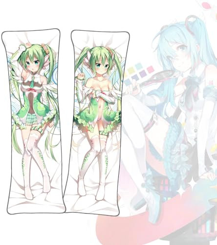 FDSAD Anime Kissenbezüge Hatsune Miku Anime Körper Kissen Dakimakura doppelseitiger Körperkissenbezug