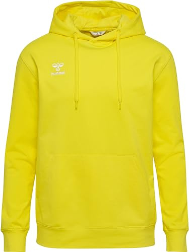hummel Verstellbare Taille Kapuzenpullover Hmlgo Herren | Bio-Baumwolle | nachhaltige Materialauswahl | Weicher Sweatstoff | Beuteltasche vorne | Verstellbare Zugschnur an der Kapuze
