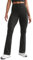 CRZ YOGA Damen Butterluxe Flare Yoga Leggings Bootcut Yogahose High Waist Schlaghose mit Taschen Bootleg Freizeithose - 77.5cm Schwarz 40