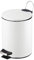 GREATOYAR Papelera Metal Con Pedal, Cubo de Basura de Acero Inoxidable, Reposapiés Antideslizante para Cocina, Baño, Oficina, 5 Litros, Blanco