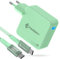 PAEBAI+ 100W USB C Caricatore PD GaN Alimentatore per MacBook Pro, MacBook Air, Google Pixelbook, ThinkPad, Dell XPS, iPad Pro, Samsung Galaxy S24/S23, iPhone 16 15 Pro (Verde)