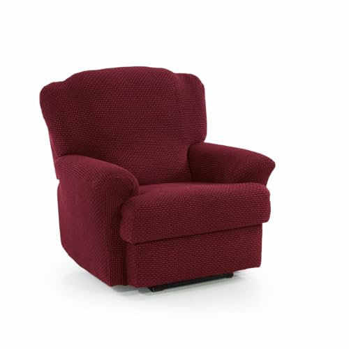 SOFASKINS® Funda para Sillon Relax reclinable, Funda Sillon súper elástica, Funda Sofa con diseño Exclusivo, Transpirable y Duradera, Funda para sofá fácil de Colocar. Medida 70-90Cm. Color Burdeos