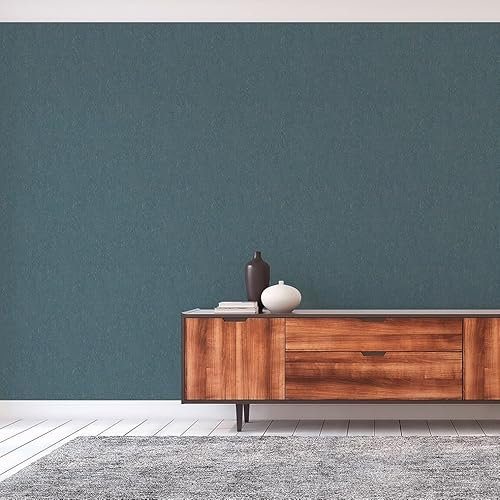 Ricco Stone M1-No.11103 Papier peint intissé Bleu pétrole 10,05 m x 0,53 m