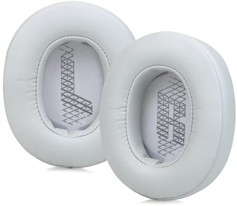 SINOWO Ersatz-Ohrpolster für JBL Live 500BT kabellose Over-Ear-Kopfhörer, Ohrpolster mit Geräuschisolierung, Memory-Schaum, weiches Protein-Leder, Weiß