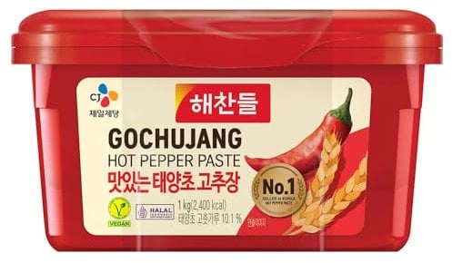 Authentic CJ Foods Gochujang Hot Pepper Paste 1kg - Traditional Korean Flavor with 100% Sun-Dried Red Peppers | Halal, Vegan | Perfect for Tteokbokki, Bibimbap, Korean Fried Chicken & More