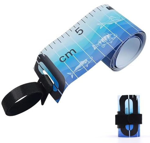 Scale Fish Ruler,Fish Fisch Maßband,Measuring Mat zum Messen von Raubfischen,Fischmaßband,Fishing Fisch-Maßband zum Angeln,PVC Angeln Messgerät,Geeignet für Outdoor Angeln
