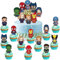 Superhelden Tortendeko,Deko Geburtstag Junge Kuchen,Muffin Deko Geburtstag Cupcake Toppers Set,Happy Birthday Tortendeko Kinder Junge,Geeignet für die Dekoration von Kindergeburtstagen