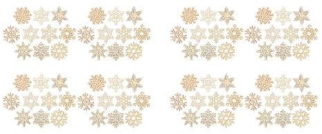 Zerodeko 2 Set Di Ciondoli A Forma Di Fiocchi Di Neve Decorazioni Per Albero Di Natale Decorazioni in Legno Per La Casa 80 Pezzi * 2