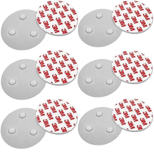 YUEMING 12 Pcs Magnetic Smoke Detector Mount Magnetic Adhesive Pads for Smoke Alarms Ø 70mm, No Drilling or Screws Magnet Holder Installation Tool for Smoke Fire Alarms Detector