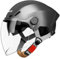 VVPEC 3/4 Casco Moto Casco Aperto Casco Moto Mezzo Casco con Doppia Visiera Parasole Retro Vintage Style Casco Jet per Uomo Donna Moto Casco ECEDOT Approvato(5)