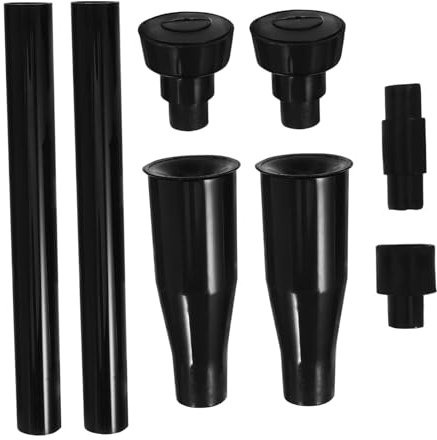 FONDOTIN 8 Stück Teichbrunnen-Set Ersatzteile für Springbrunnendüsen Ersatzteile für Springbrunnenpumpen Wasserpumpenkopf des Sprühgeräts Brunnenpumpenkopf Teichzubehör Plastik Schwarz