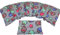 BUNTE MISCHUNG Kirschkernkissen 2 er Set Langes 67 x 18 cm 7 Kammer + kleines Körnerkissen Wärmekissen XXL Schulterkissen Nackenkissen Mikrowelle + Backofen (Grau Eulen, Kirschkerne)