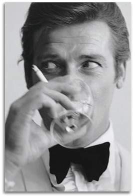 SAHDU I REWNRN Roger Moore Poster, ästhetische Wandkunst, dekoratives Gemälde, Poster, Dekoration, Vintage-Leinwand für Wohnzimmer, Schlafzimmer, 30 x 45 cm, ungerahmter Stil