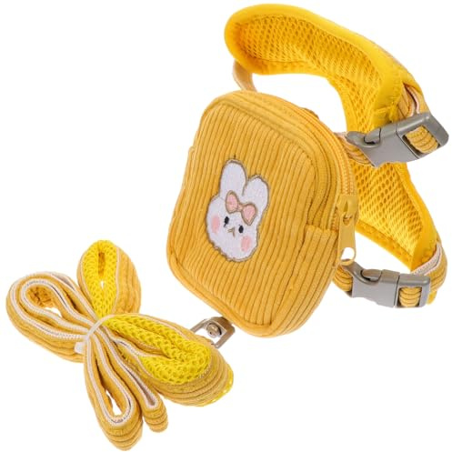 LOORGVEL Leichter Hunderucksack Geschirr aus Atmungsaktivem Material mit Langer Leine für Kleine und Mittelgroße Hunde Outdoor Haustier Rucksack