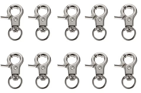Artibetter 10 Pezzi Ganci di Sicurezza per Gabbia per Pappagalli in Acciaio Inossidabile, Leggeri e Facili da Trasportare, per Diverse Gabbie