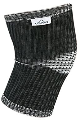 Vulkan Advanced Rodillera Elástica, Hombre, Negro, L