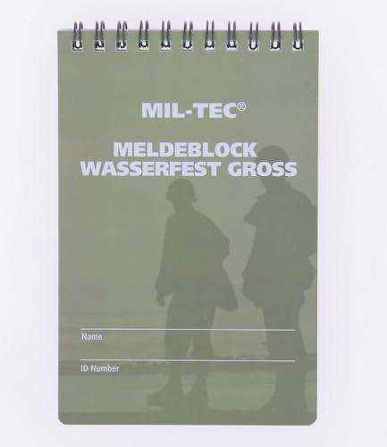 Miltec Notizblock, wasserfest, groß