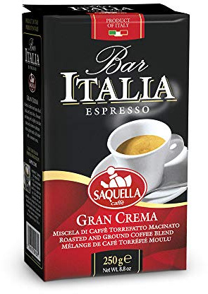 Saquella Bar Italia Espresso Gran Crema, 250g
