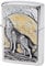 Zippo 2.003.038 Feuerzeuge Wolf at Moonlight Emblem - Collection 2013 - Chrom gebürstet