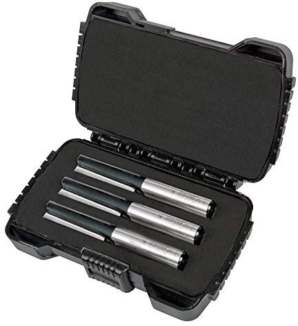 Trend Professionelles Arbeitsplatten-Fräser-Set, 1/2 Zoll Schaft, 12,7 mm Schnittdurchmesser & 50 mm Schnittlänge, Hartmetallbestückt, 3er-Pack im Koffer, KFP/1