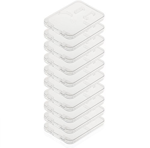 Poppstar Speicherkartenhüllen Aufbewahrungsbox für SD MMC MicroSD, 10 Stück