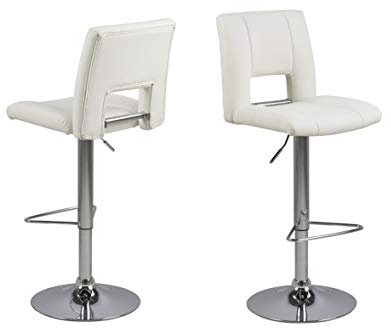 AC Design Furniture Sonia Barhocker, B: 41,5 x H: 115 x T: 52 cm, Schwarz, PU, 2 Stk