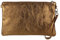 Girly Handbags Womens Genuine Italian Metallic Leather Clutch Bag - Copper
