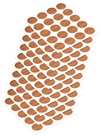 Emuca - Tappo coprivite adesivo, Ø13mm, Ciliegio, Confezione di 200 pezzi