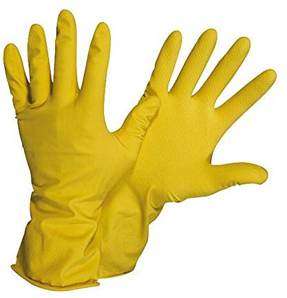 NITRAS 3220 Haushaltshandschuhe Größe 10 - velourisiert, Naturlatex, sicherer Griff - VPE 12 Paar, Größe:10 (XL)