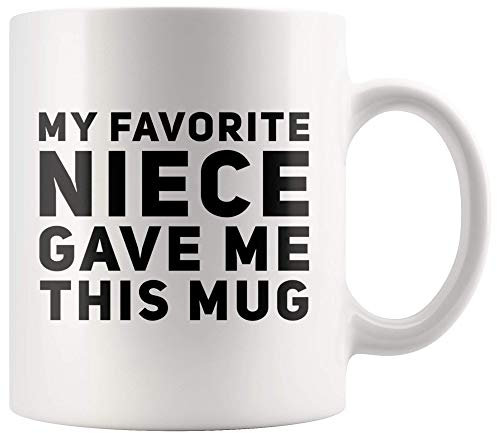 Panvola My Favorite Niece Gave Me This Mug ' Aunt Gifts from Niece Mothers Day Auntie Tia Appreciation Gifts Ceramic Coffee Mug 11 oz White