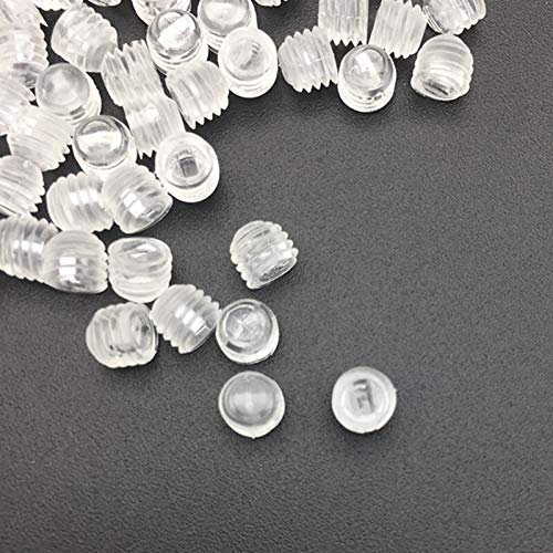 NO LOGO 50Pcs M3 M4 M5 M6 Kunststoff Madenschraube Bolzen transparent klar Stellschraube Madenschraube Schlitzschraube (Größe : M5 X 6)