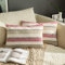 MIULEE Streifen Kissenbezüge Kissenhülle Leinenoptik Sofakissen Dekorative Kissenbezug Dekokissen Deko Couchkissen Bezug für Sofa Couch Schlafzimmer Wohnzimmer 2er Set 30x50 cm Rotwein