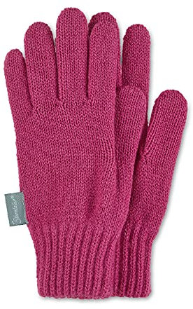 Sterntaler Baby-Mädchen Strick-Fingerhandschuh Ringel Winter-Handschuhe, Magenta, Einheitsgröße