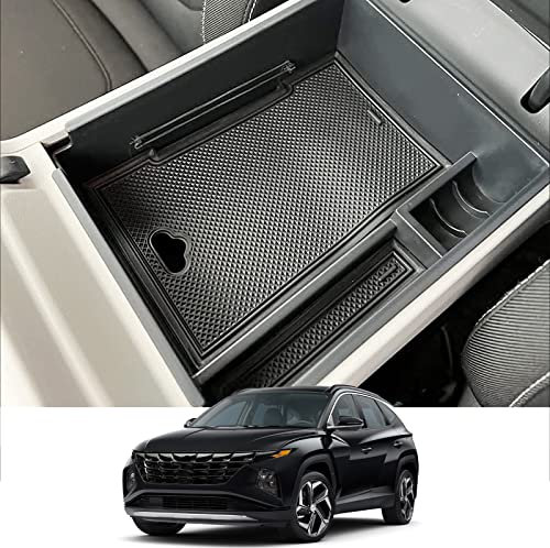 CDEFG Kompatibel mit Hyundai Tucson NX4 2023 2024 2022 2021 Mittelkonsole Organizer Armaturenbrett Aufbewahrungsbox Auto Center Console Tray Tucson 2023 Zubehör