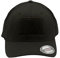Café Viereck ® Unisex Cap Wooly Combed – Schwarze Cap mit Flauschfläche für Klett Patches (9 x 6 cm) – für Männer und Frauen (Schwarz S/M (54-58 cm))