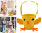 Easter Chick Felt Bucket, 25cm Reusable Basket for Egg Hunts, Kids Party Supplies, Yellow Treat Bag, Candy Storage, Easter Gift, Festival Decor & Chocolate Holder