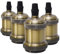 Sevenpers Douille E27 Vintage De Lampe,Douille Ampoule,Céramique Adaptateur Support De Lampe Pour Décorer Les Bars,Restaurants,Chambres,Cours 4 Pièces Bronze Socket