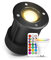 lambado® LED Bodenstrahler für Außen mit RGB Farbwechsel dimmbar inkl. Fernbedienung - Schwarz runde Bodenleuchte/Bodeneinbaustrahler IP67 - Befahrbar & Wasserdicht