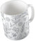 Hellweg Druckerei Kaffeetasse Blumen und Zweige Geschenk Idee Keramik 330ml Kaffee-Becher mit floralem Muster