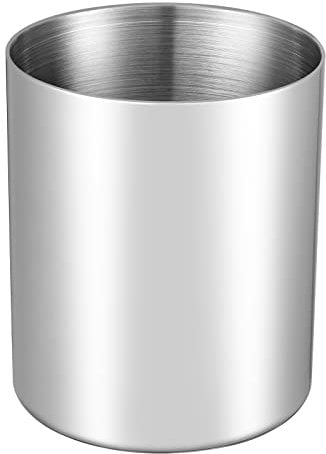 Bidponds Silberner Stifthalter für den Schreibtisch, 304 Edelstahl Stiftehalter, Schreibwaren Organizer
