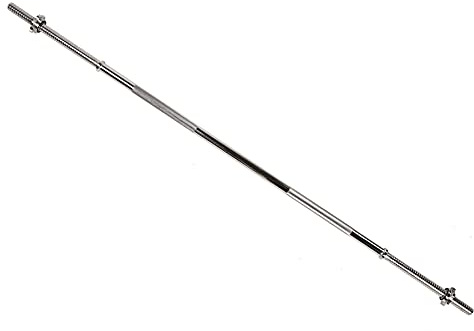 Fitvids Gusseisen Standard Hantelscheiben inkl. 1,5 m Standard-Hantel mit Sternverschlüssen, 43,1 kg Set (38,6 kg Scheiben + 4,5 kg Langhantel), mehrere Pakete, nur Stange, Chrom