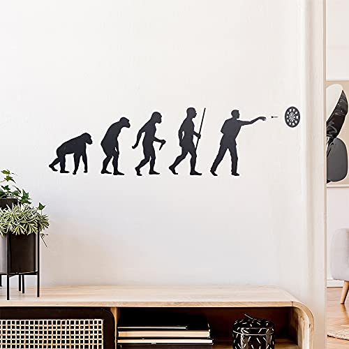 Darts Bullseye Evolution Wandtattoo Wandaufkleber Wall Sticker - Dekoration, Küche, Wohnzimmer, Schlafzimmer, Badezimmer
