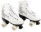 FunTomia Rollschuhe/Discoroller Größen 30-44 - Rollerskates Disco Roller Skate Indoor Outdoor (44, weiß)