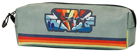 Star Wars Vintage-Fan Quadrat Federmäppchen, Grau, 21 x 8 cm