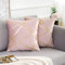 Federe Cuscini 45x45 Cm Velluto Rosa Copricuscini Decorativi Set di 2 Quadrati Federa Cuscino Divano Geometrica Federe per Soggiorno Camera Letto Auto Decorazione Inverno Tenere Caldo