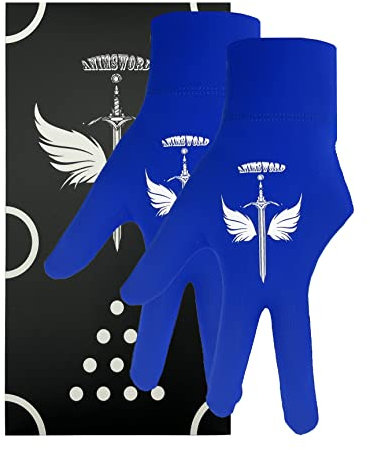 ANIMSWORD 2 Stück/Set atmungsaktive und bequeme Billard-Handschuhe passen auf die linke Hand für Snooker-Queue-Sporthandschuhe.